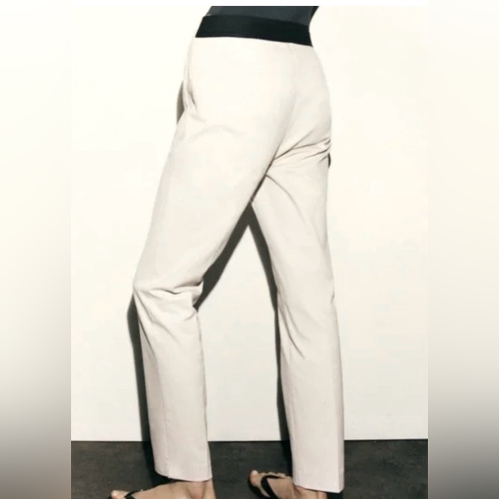 Zara white tuxedo pants
